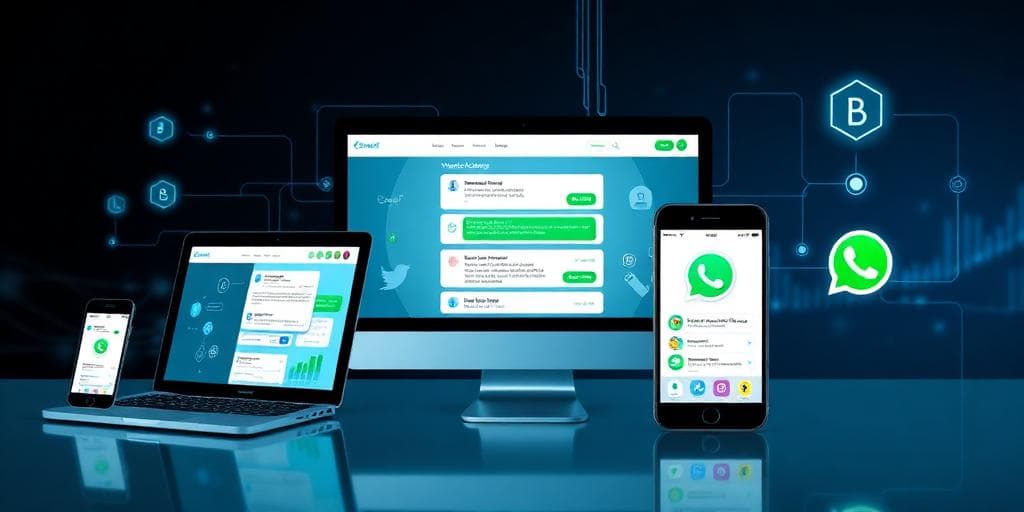 Multi-channel chatbot on website, WhatsApp and social media devices