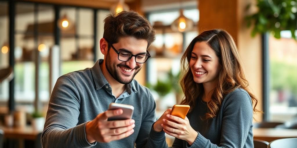 Customers receiving quick helpful responses on mobile phones